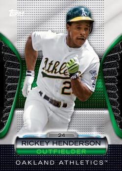 2012 Topps - Golden Moments Die Cuts Chrome #GMDC-20 Rickey Henderson Front