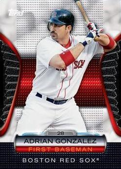 2012 Topps - Golden Moments Die Cuts Chrome #GMDC-89 Adrian Gonzalez Front