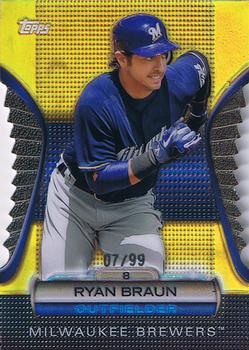 2012 Topps - Golden Moments Die Cuts Chrome Gold #GMDC-30 Ryan Braun Front