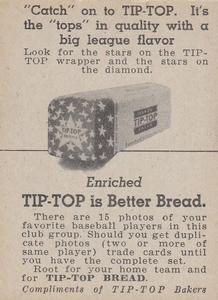 1947 Tip Top (D323) #NNO Joe Kuhel Back