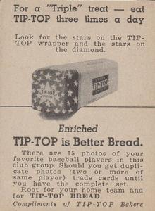 1947 Tip Top (D323) #NNO Thurman Tucker Back