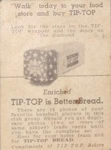 1947 Tip Top (D323) #NNO Gene Hermanski Back