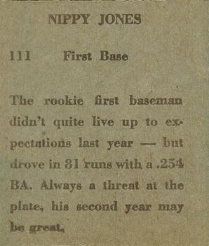 1949 M.P. & Co. (R302-2) #111 Nippy Jones Back