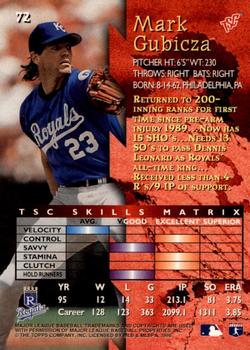 1996 Stadium Club - Members Only #72 Mark Gubicza Back