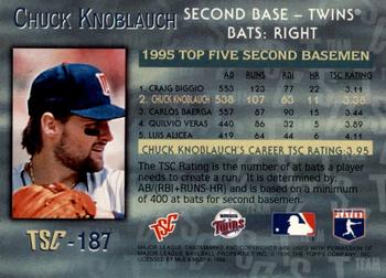 1996 Stadium Club - Members Only #187 Chuck Knoblauch Back