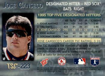 1996 Stadium Club - Members Only #223 Jose Canseco Back