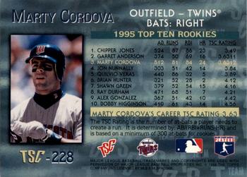 1996 Stadium Club - Members Only #228 Marty Cordova Back