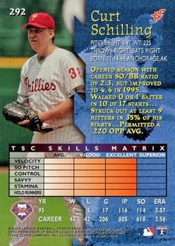 1996 Stadium Club - Members Only #292 Curt Schilling Back