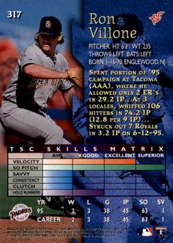 1996 Stadium Club - Members Only #317 Ron Villone Back
