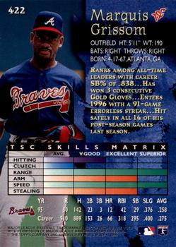 1996 Stadium Club - Members Only #422 Marquis Grissom Back