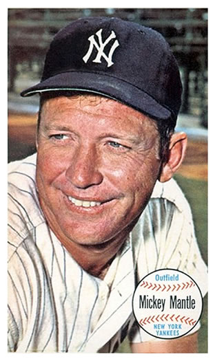 1964 Topps Giants #25 Mickey Mantle Front