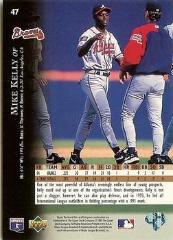 1995 Upper Deck - Electric Diamond #47 Mike Kelly Back