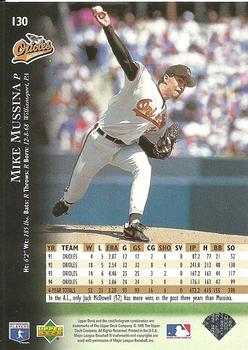 1995 Upper Deck - Electric Diamond #130 Mike Mussina Back