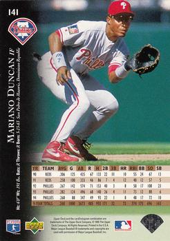 1995 Upper Deck - Electric Diamond #141 Mariano Duncan Back