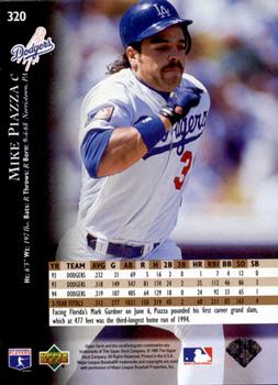 1995 Upper Deck - Electric Diamond #320 Mike Piazza Back