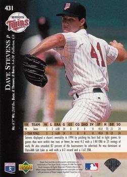 1995 Upper Deck - Electric Diamond #431 Dave Stevens Back