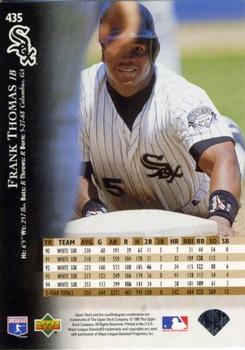 1995 Upper Deck - Electric Diamond #435 Frank Thomas Back