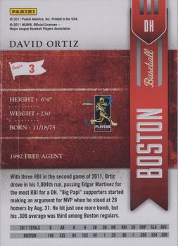 2011 Playoff Contenders #3 David Ortiz Back