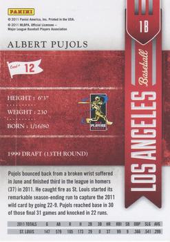 2011 Playoff Contenders #12 Albert Pujols Back