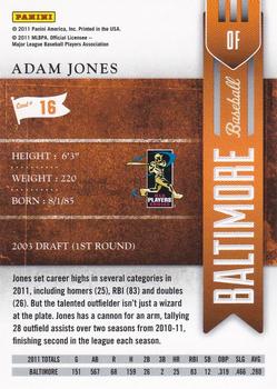 2011 Playoff Contenders #16 Adam Jones Back
