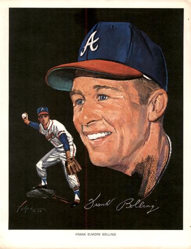 1966 Pure Oil Volpe Atlanta Braves #NNO Frank Bolling Front