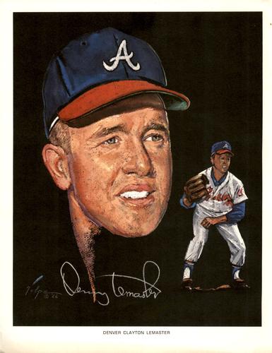 1966 Pure Oil Volpe Atlanta Braves #NNO Denny Lemaster Front