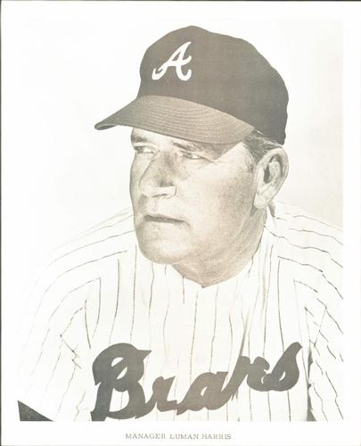 1968 Atlanta Braves 8x10 Photocards #NNO Lum Harris Front