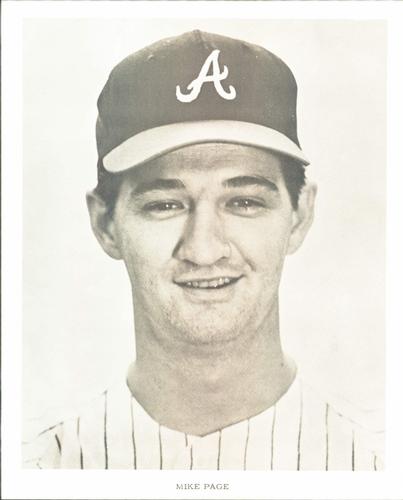 1968 Atlanta Braves 8x10 Photocards #NNO Mike Page Front