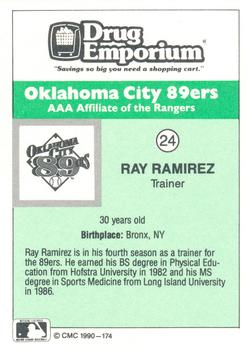 1990 CMC Oklahoma City 89ers #24 Ray Ramirez Back