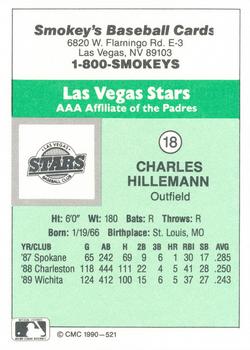 1990 CMC Las Vegas Stars #18 Charles Hillemann Back