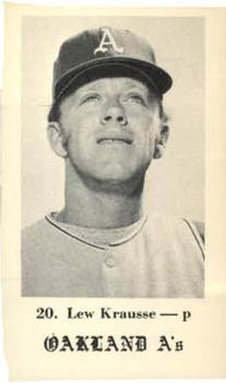 1969 Bob Solon Jack in the Box Oakland Athletics #NNO Lew Krausse Front