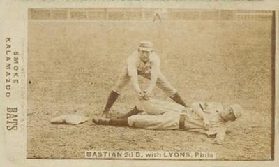 1887 Kalamazoo Bats (N690) #NNO Charlie Bastian / Denny Lyons Front