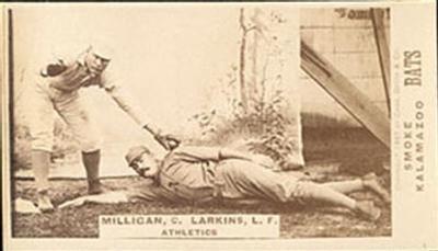 1887 Kalamazoo Bats (N690) #NNO Jocko Milligan / Henry Larkin Front