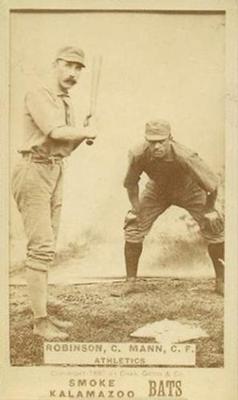 1887 Kalamazoo Bats (N690) #NNO Wilbert Robinson / Fred Mann Front