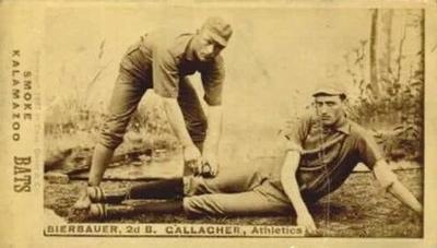 1887 Kalamazoo Bats (N690) #NNO Louis Bierbauer / Bill Gallagher Front