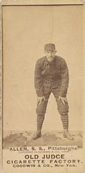 1887-90 Old Judge (N172) #NNO Bob Allen Front