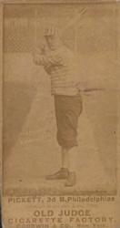 1887-90 Old Judge (N172) #NNO John Pickett Front