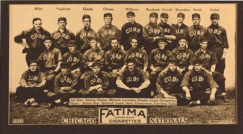 1913 Fatima Teams (T200) #NNO Chicago Cubs Front