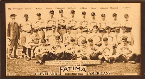 1913 Fatima Teams (T200) #NNO Cleveland Naps Front