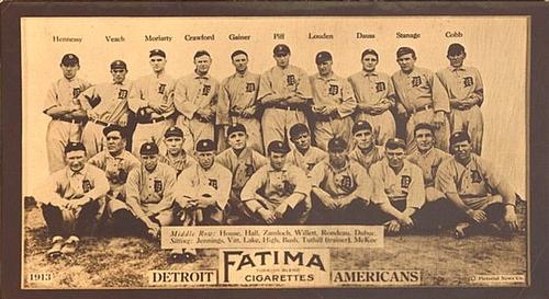1913 Fatima Teams (T200) #NNO Detroit Tigers Front