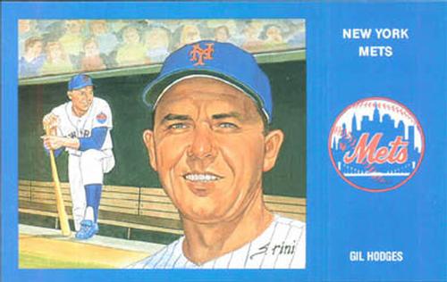 1989 Historic Limited Editions 1969 New York Mets Postcards #15 Gil Hodges Front