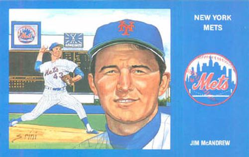 1989 Historic Limited Editions 1969 New York Mets Postcards #20 Jim McAndrew Front