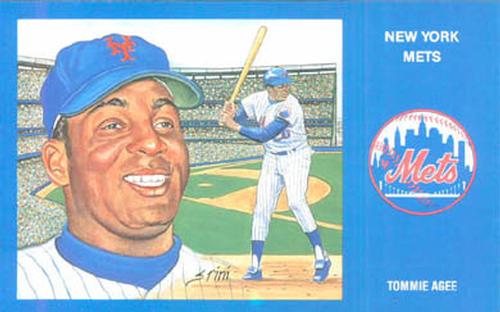 1989 Historic Limited Editions 1969 New York Mets Postcards #3 Tommie Agee Front