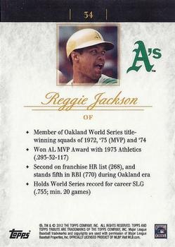 2012 Topps Tribute #34 Reggie Jackson Back