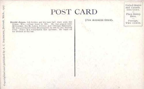 1907-09 A.C. Dietsche Postcards (PC765) #NNO Davy Jones Back