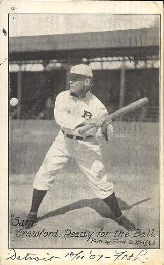 1909-11 H.M. Taylor Detroit Tigers (PC773-2) #NNO Sam Crawford Ready for the ball Front
