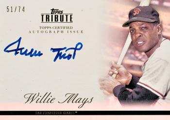 2012 Topps Tribute - Autographs #TA-WM Willie Mays Front