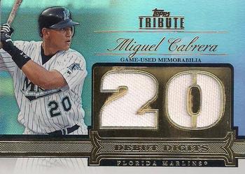 2012 Topps Tribute - Debut Digit Relics #DD-MC Miguel Cabrera Front