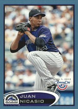2012 Topps Opening Day - Blue #155 Juan Nicasio Front