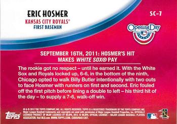2012 Topps Opening Day - Superstar Celebrations #SC-7 Eric Hosmer Back